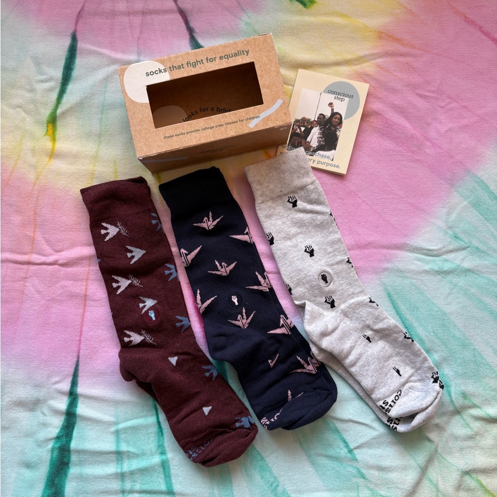 NWOT conscious step socks unisex fight for equality gift box | Size S